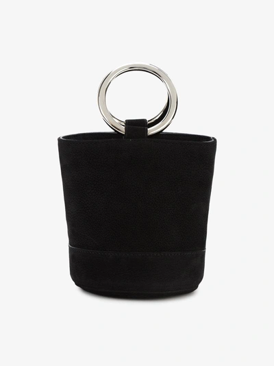 Shop Simon Miller Black Bonsai 15 Mini Suede Bucket Bag