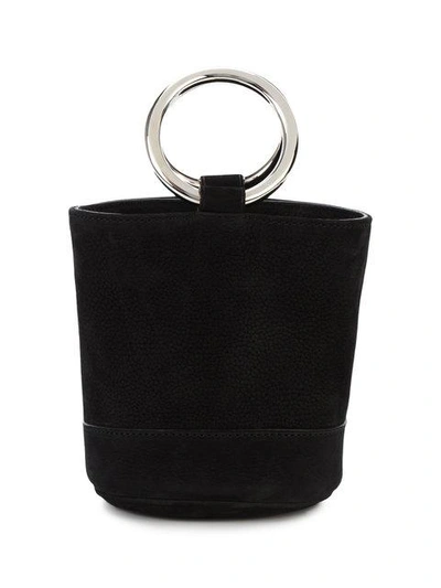 Shop Simon Miller Black Bonsai 15 Mini Suede Bucket Bag