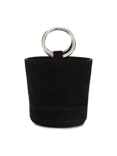 Shop Simon Miller Black Bonsai 15 Mini Suede Bucket Bag