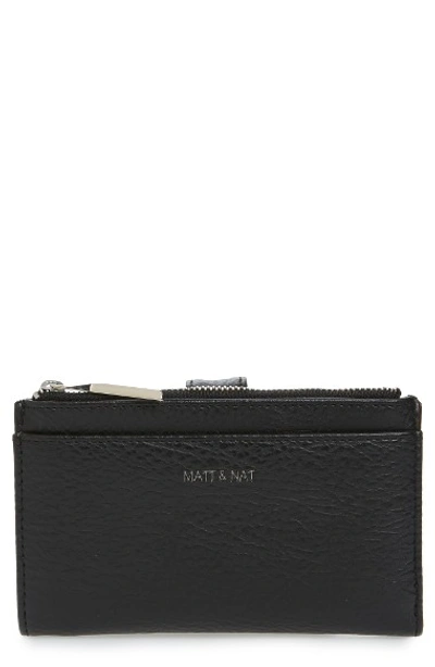 Matt & Nat Small Motiv Faux Leather Wallet In Black