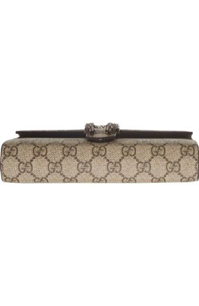 Shop Gucci Gg Supreme Canvas Wallet On A Chain In Beige Ebony/taupe