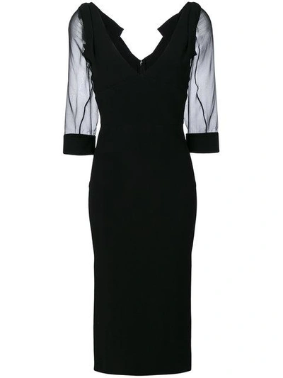 Shop Dsquared2 Sheer Midi Dress - Black