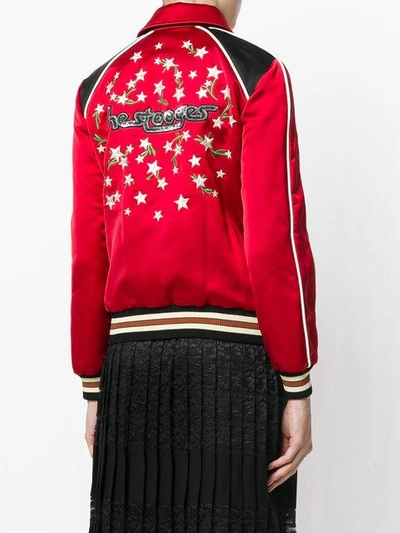 Shop Coach Classic Collar Bomber Jacket In Red