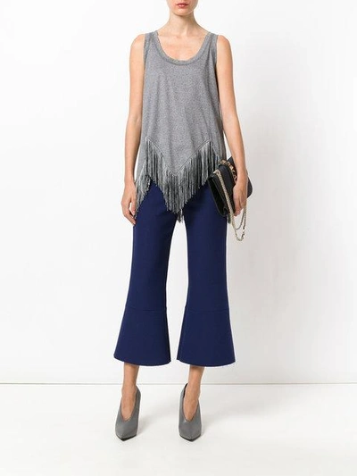 Shop Marco De Vincenzo Fringe Sleeveless Top