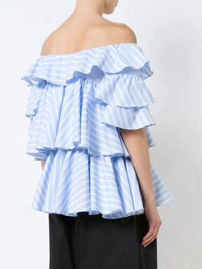 Shop Tome Off-shoulder Layered Ruffle Top - Blue
