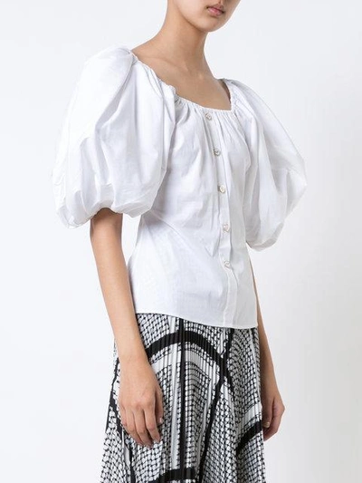 Shop Caroline Constas Over-sized Sleeve Blouse