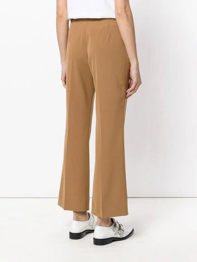 Shop Stella Mccartney Cropped Trousers - Brown