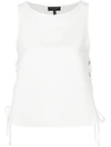 RAG & BONE RAG & BONE LACE-UP LATERALS TANK - WHITE,W274A21NA12152800