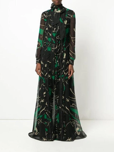 Shop Valentino Panther Print Gown In V15