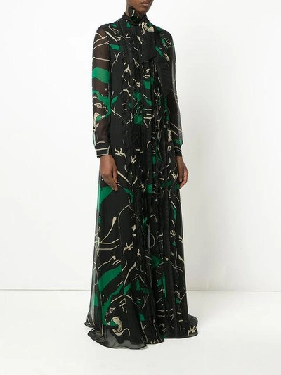 Shop Valentino Panther Print Gown In V15