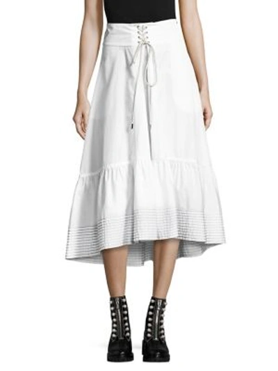 Shop 3.1 Phillip Lim / フィリップ リム Victorian-waist Poplin Skirt In White