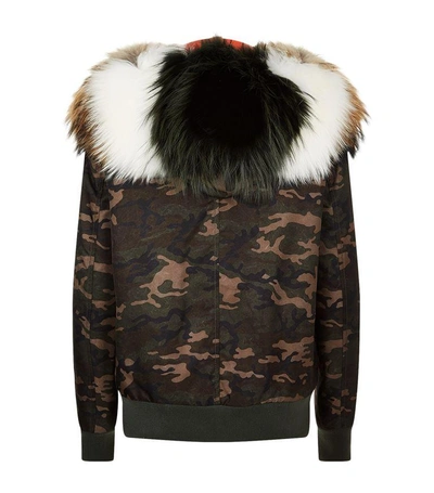 Shop Mr & Mrs Italy Camouflage Bomber Jacket In Green