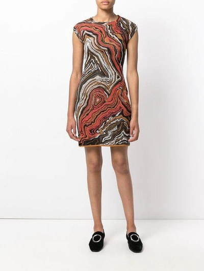 Shop M Missoni Abstract Print Knitted Dress