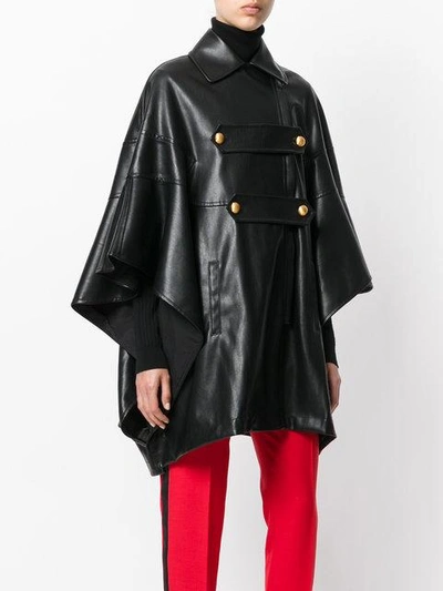 Shop Philosophy Di Lorenzo Serafini Leather Effect Ruffled Coat