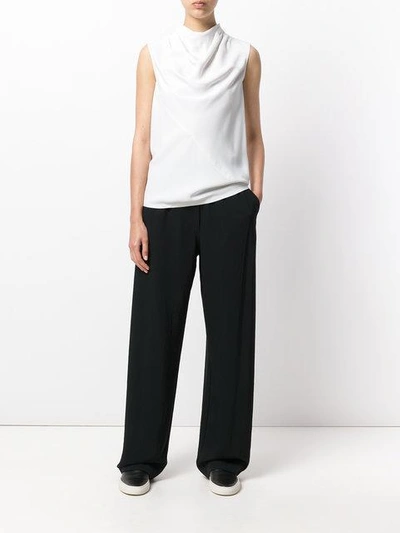 Shop Rick Owens Draped Top In White