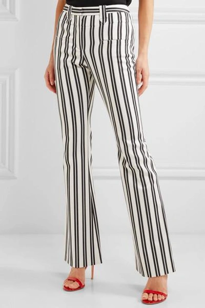 Shop Altuzarra Serge Striped Wool-blend Flared Pants