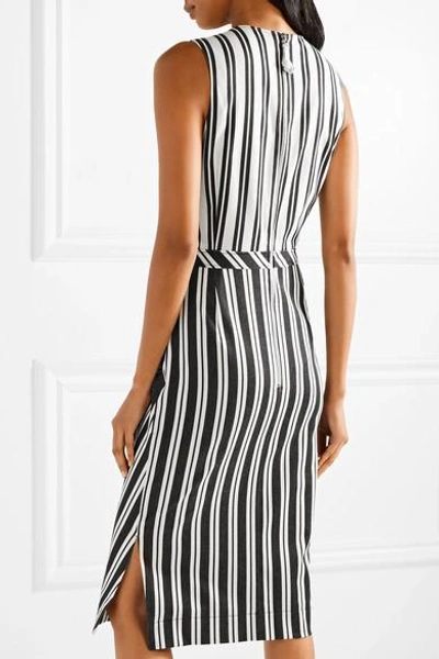 Shop Altuzarra Desdemona Striped Wool-blend Dress