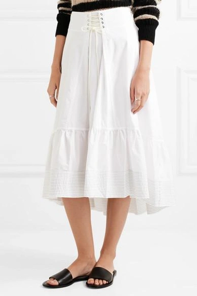 Shop 3.1 Phillip Lim / フィリップ リム Lace-up Cotton-poplin Midi Skirt