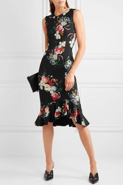 Shop Erdem Louisa Floral-print Neoprene Dress