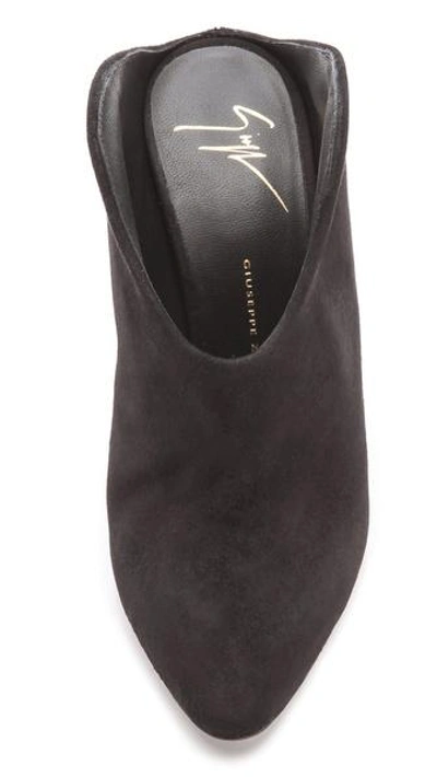 Shop Giuseppe Zanotti Olinda Cutaway Heel Mules In Black