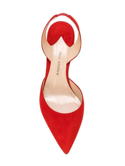 Shop Paul Andrew Pointed Pumps In Red
