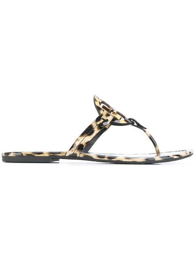 Shop Tory Burch Miller Leopard Print Sandals In Neutrals