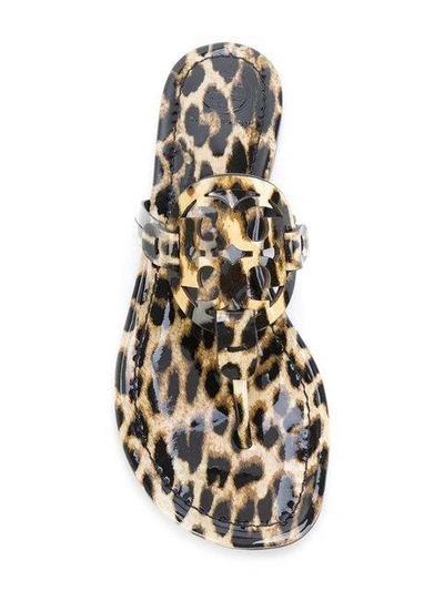 Shop Tory Burch Miller Leopard Print Sandals In Neutrals
