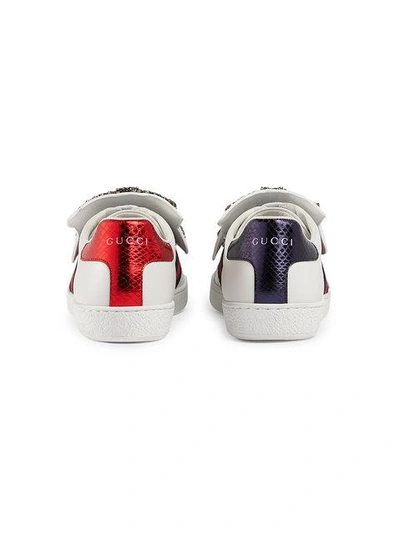 Shop Gucci Ace Sneaker With Removable Embroideries In White