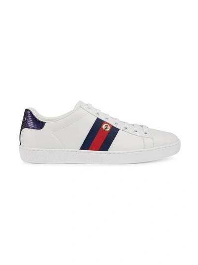 Shop Gucci Ace Sneaker With Removable Embroideries In White