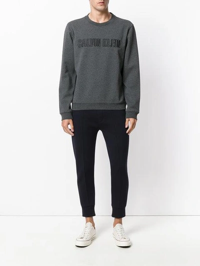 Shop Calvin Klein Embroidered Logo Sweatshirt
