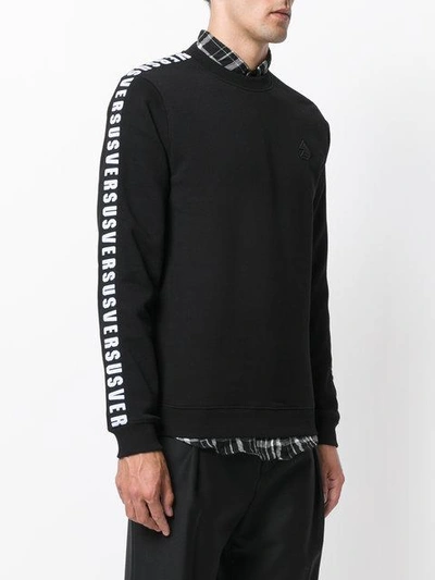 Shop Versus Logo Print Sweatshirt - Black
