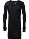 Rick Owens Black Viscose T-shirt