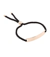 Monica Vinader Engravable Havana Mini Friendship Bracelet In Rose Gold/ Black
