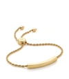 Monica Vinader Engravable Linear Friendship Chain Bracelet In Yellow Gold