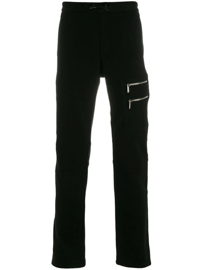 Shop Versace Zip-embellished Joggers - Black