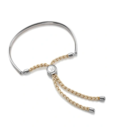 Monica Vinader Fiji Friendship Bracelet Sterling Silver In Nude/ Sterling Silver