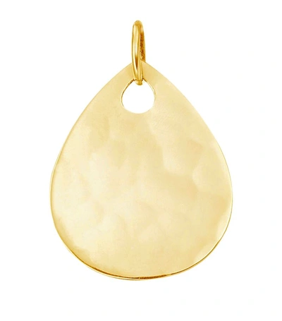 Monica Vinader Engravable Ziggy Pendant Charm In Yellow Gold