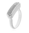 Monica Vinader Baja Diamond Ring In Silver/ Diamond