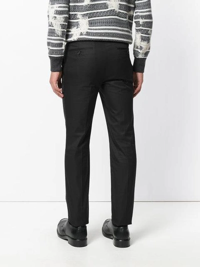Shop Alexander Mcqueen Straight-leg Trousers - Black