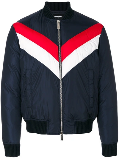 Shop Dsquared2 Contrast Bomber Jacket In 961