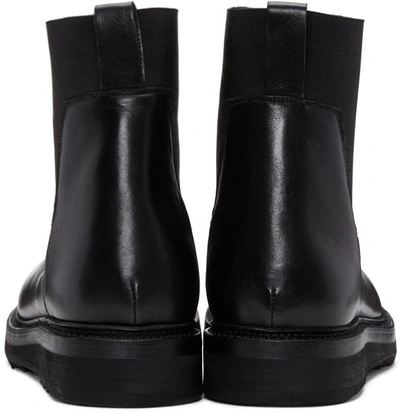 Shop Rick Owens Black Creeper Elastic Boots