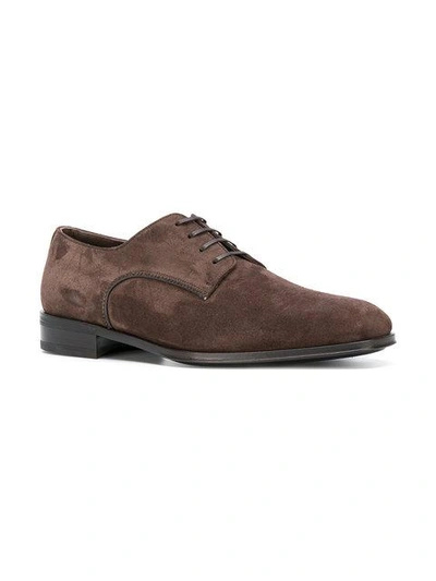 Shop Ferragamo Salvatore  Daniel Derby Shoes - Brown