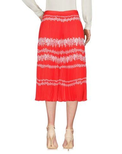 Shop Self-portrait 3/4 Length Skirt In Red