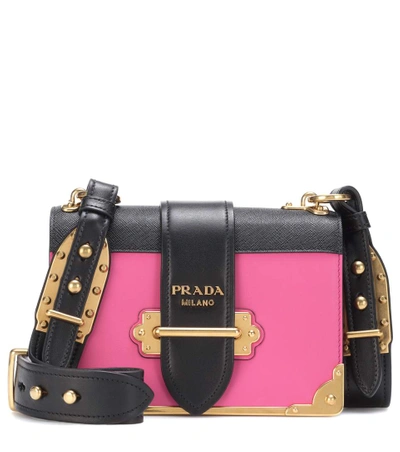 Shop Prada Cahier Leather Shoulder Bag