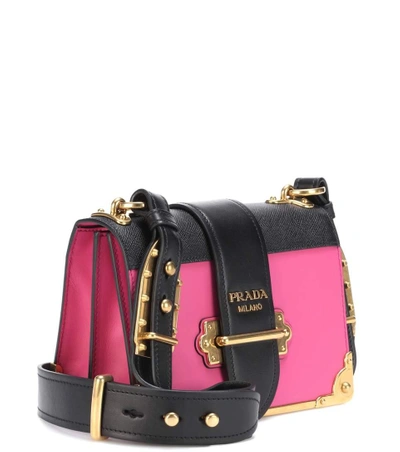 Shop Prada Cahier Leather Shoulder Bag