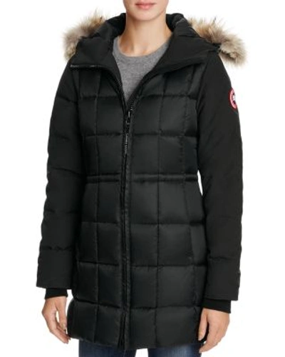 Shop Canada Goose Beechwood Coyote Fur Trimmed Parka In Black