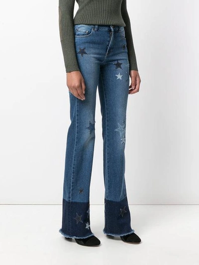 Shop Red Valentino Star Patches Bootcut Jeans