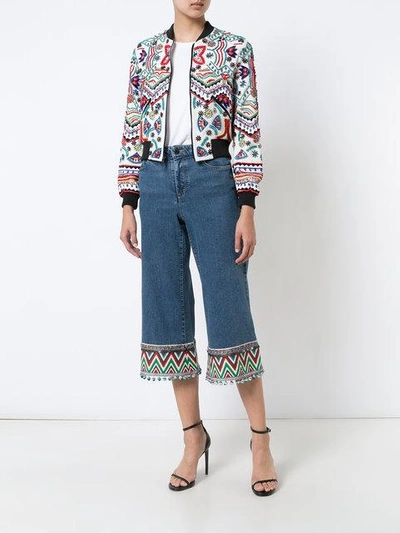 Shop Alice And Olivia Embroidered Fitted Jacket