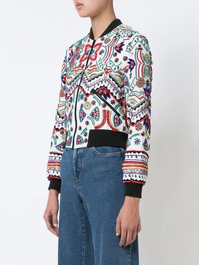 Shop Alice And Olivia Embroidered Fitted Jacket