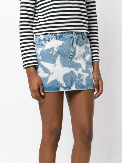 Shop Givenchy Star Print Denim Skirt